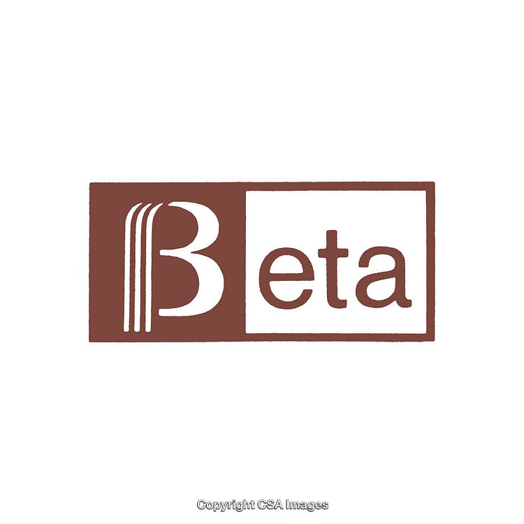 Minimalist Beta Design Logo in Modern Monochromatic Style