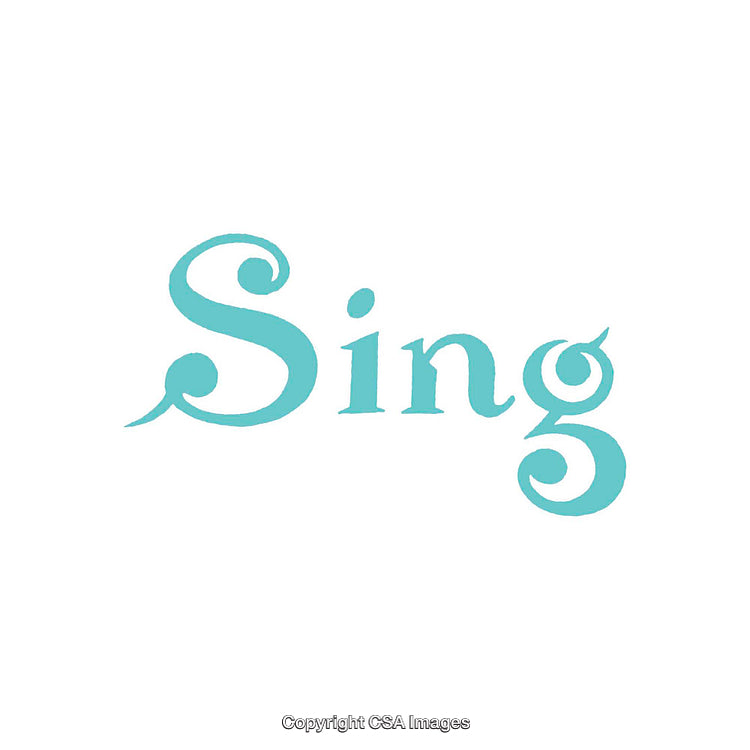 Elegant Typography Featuring the Word 'Sing' in a Decorative Style