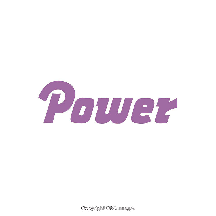 Purple Stylized Text Highlighting the Concept of Power and Strength