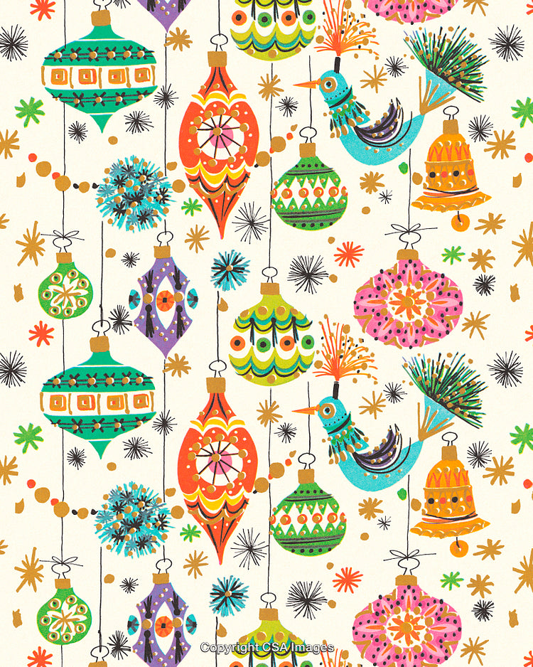Pattern of Christmas Ornaments