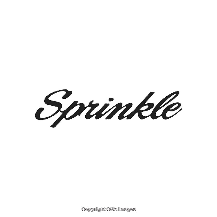 Stylized Handwritten Black Text 'Sprinkle' on White Background for Creative Use