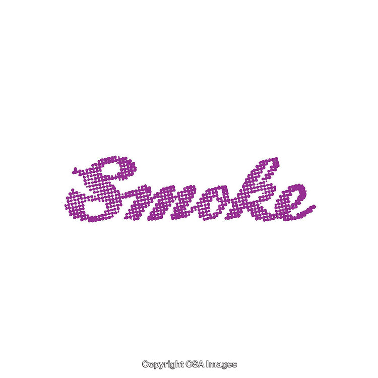 Purple Halftone Typographic Art of the Word Smoke