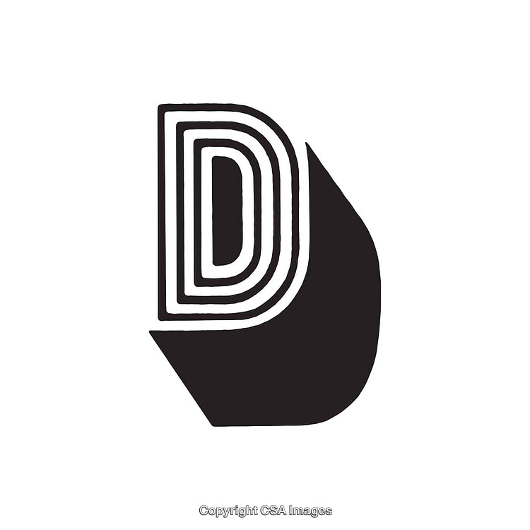 Artistic Representation of the Letter 'D' with Bold and Simple Design