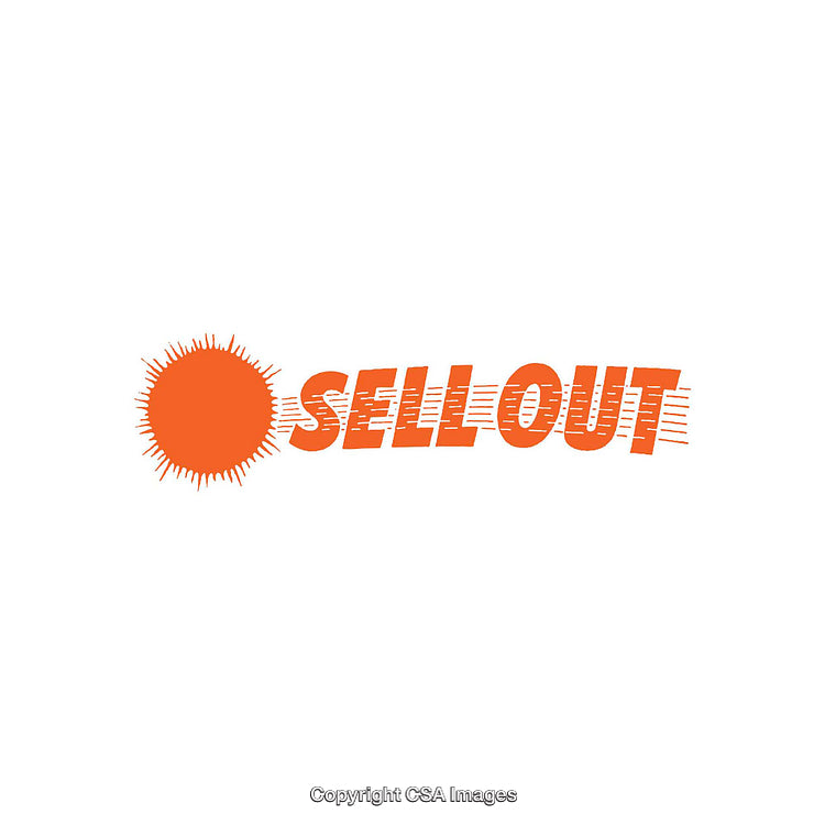 Orange Circular Design with Bold Text Over a White Background