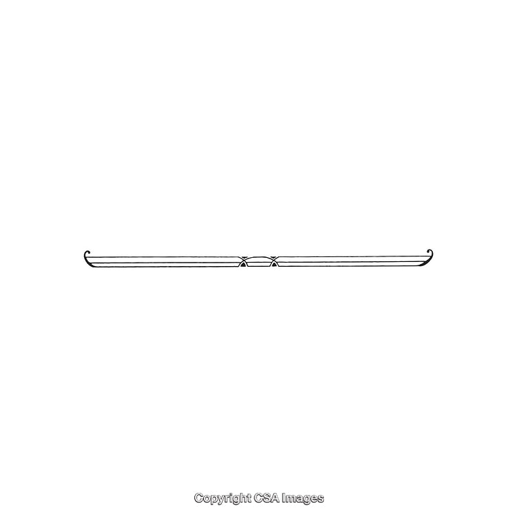 Ornate Minimalist Black and White Border Design With Elegant Curved Details
