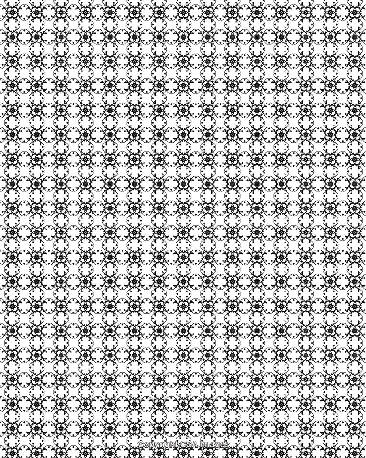 Intricate Black and White Decorative Ornamental Pattern Design Background