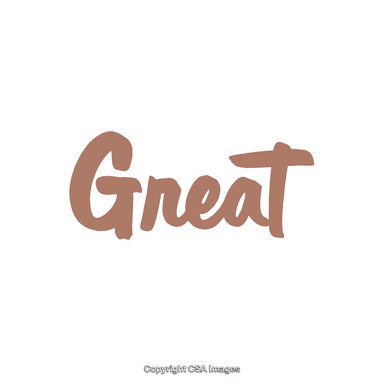 Minimalistic Typography Design Featuring the Word 'Great' in Brown Letters