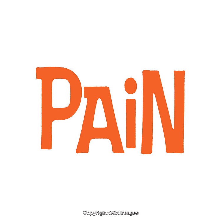 Minimalistic Bold Typography Design Featuring the Word Pain in Orange Text