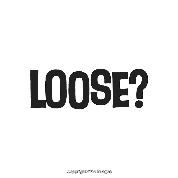 Bold Typography Design Featuring the Word 'Loose?' in Black on White Background