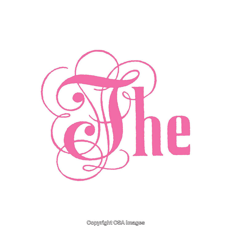Elegant Pink Typography Graphic With Flourishes and Stylish Design Elements