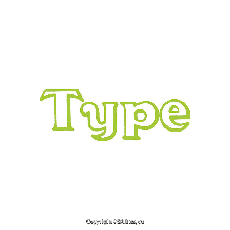 Bright Green Retro Typography Artwork on White Background