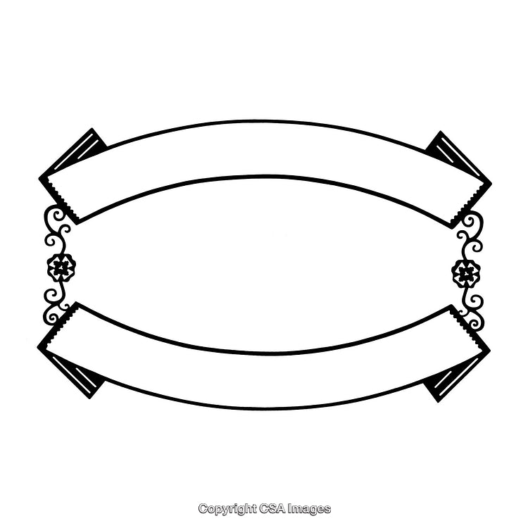 Elegant Black and White Border Design with Ornamental Details