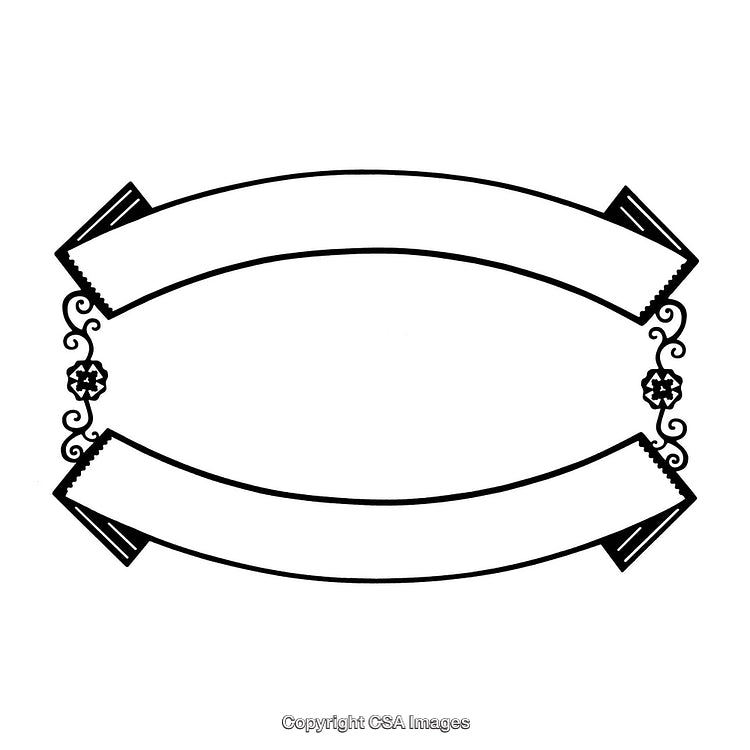 Elegant Black and White Border Design with Ornamental Details