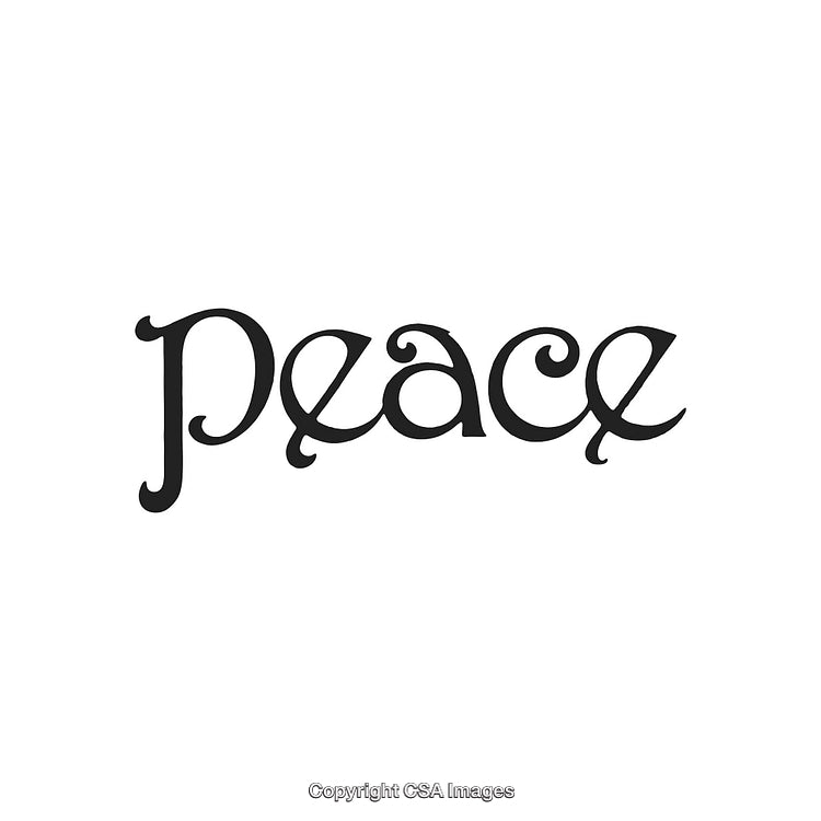 Elegant Typography Design Featuring the Word Peace in Artistic Font Style
