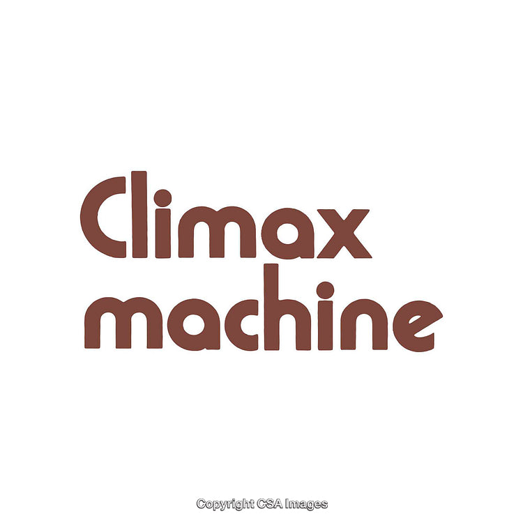 Unique Logo Design Featuring the Words Climax Machine in Bold Typeface