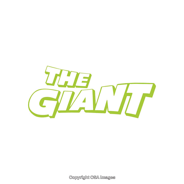 Bold Green "The Giant" Text Design With Modern Typography