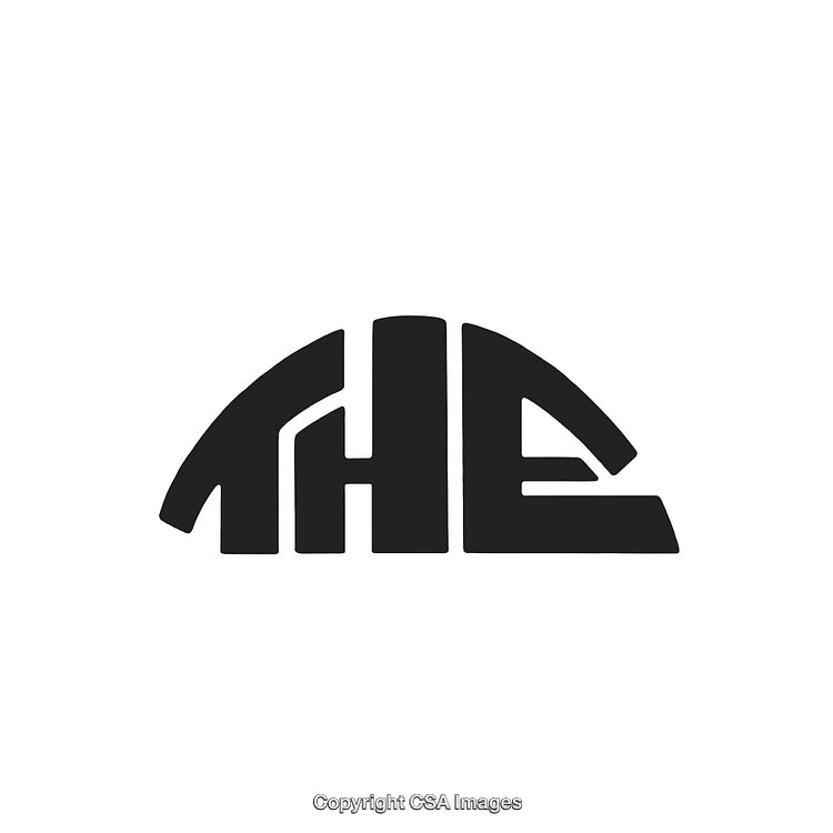 Stylized Minimalist Graphic Design Depicting 'The' in Modern Typography