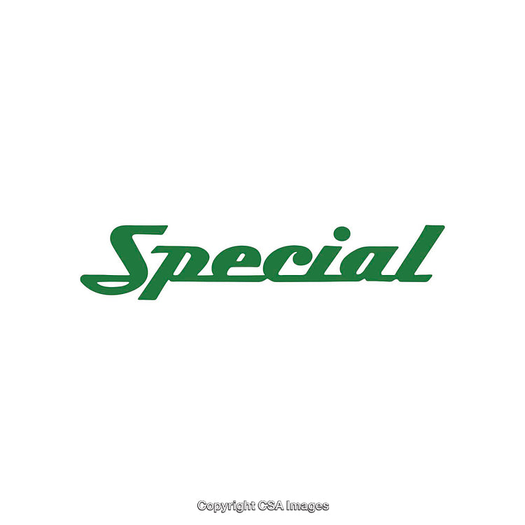 Green Special Typography on a Clean White Background