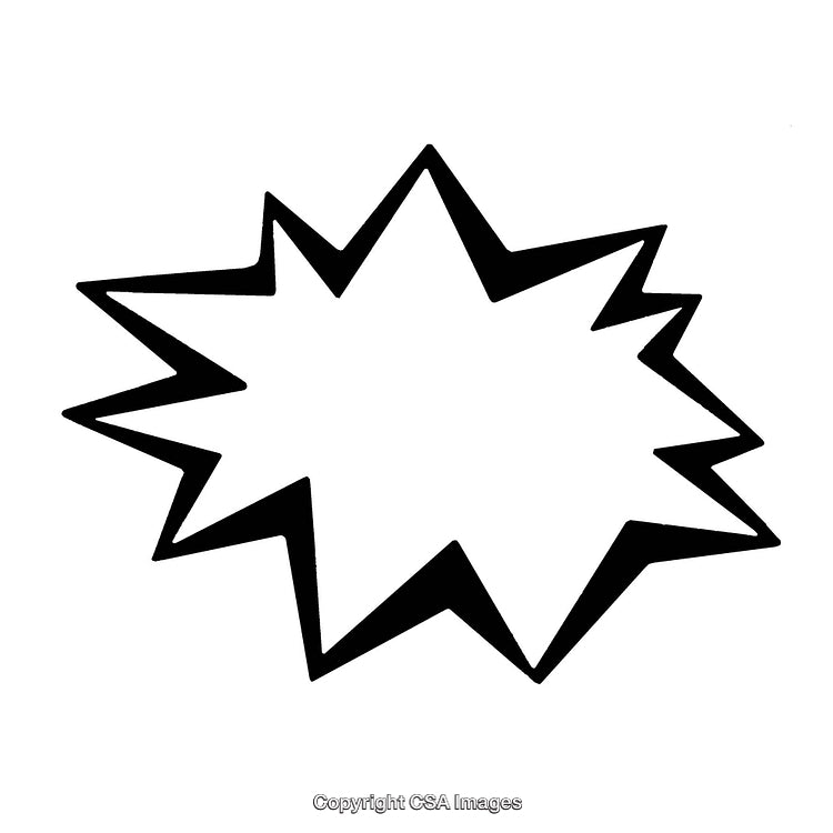 Bold Black and White Abstract Sunburst Design on White Background