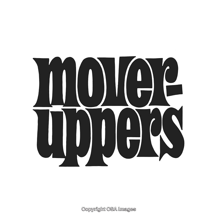 Vintage Style Bold Text Logo Design Displayed in Black and White