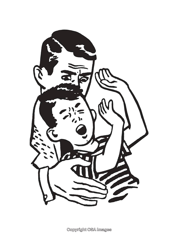 Black and White Line Art Depicting Emotion and Human Interaction