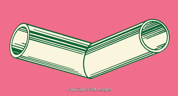 Colorful Line Art Illustration of a Pipe Design
