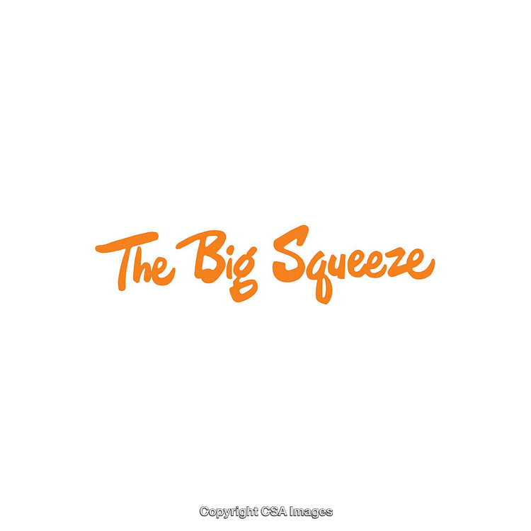 Bold Orange Script Text on a Minimalist White Background