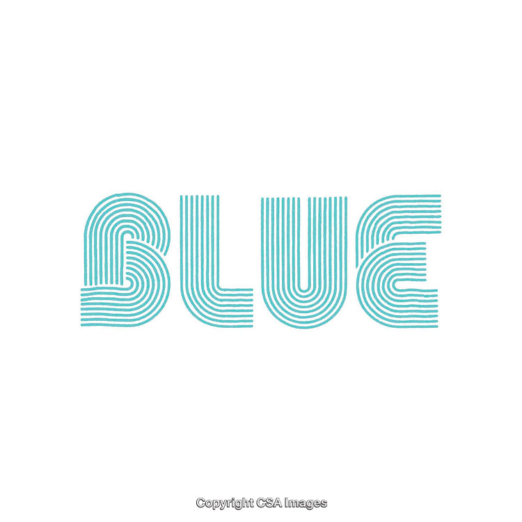 Abstract Blue Typography Design with Bold and Modern Line Art Style