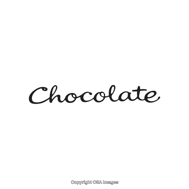 Elegant Chocolate-Themed Typography Artwork with Stylish Script Font Design