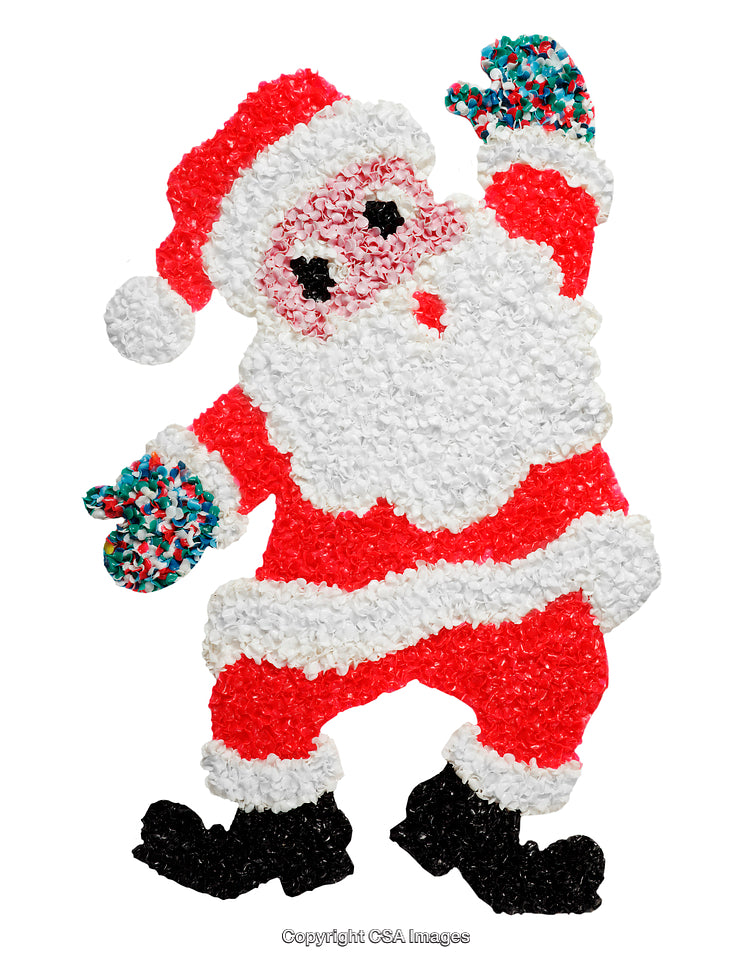 Colorful Santa Claus Plastic Figure Depicting Festive Holiday Cheer