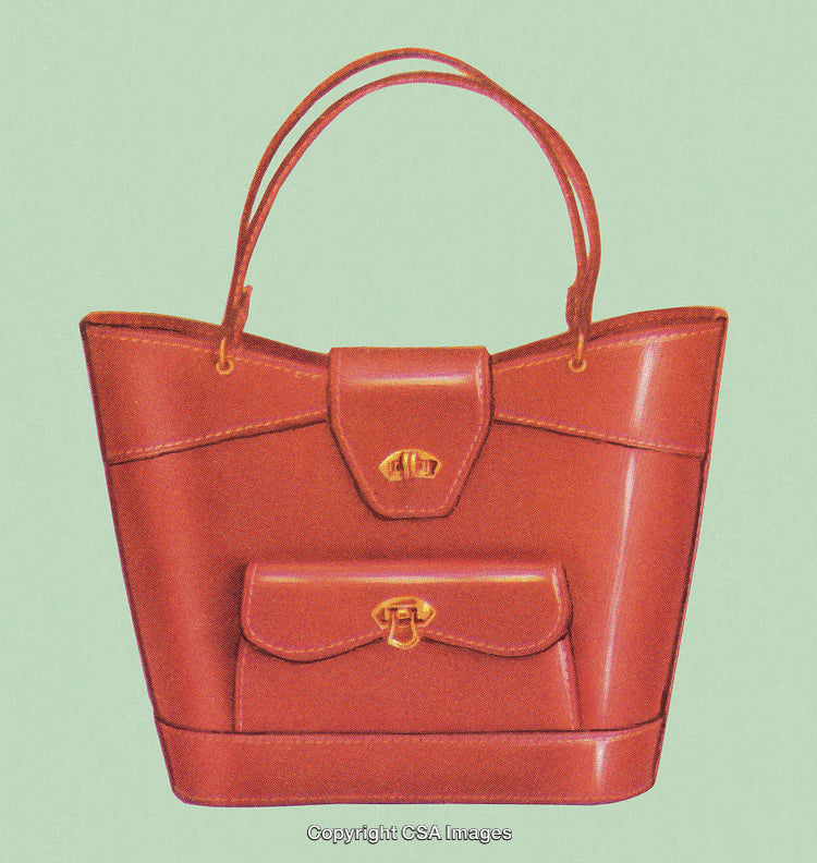 Elegant Red Leather Handbag With Stylish Design and Gold Accents