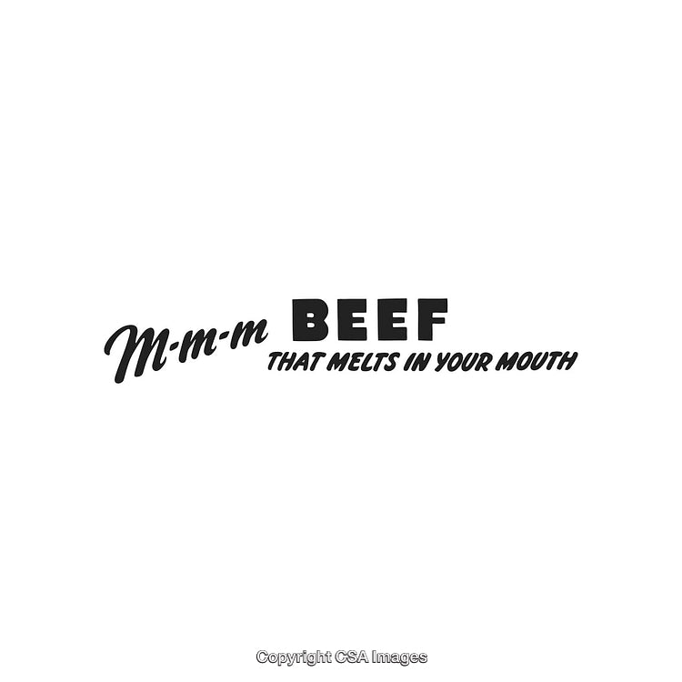 Bold Typography Displaying a Creative Logo Promoting Delicious and Juicy Beef Products