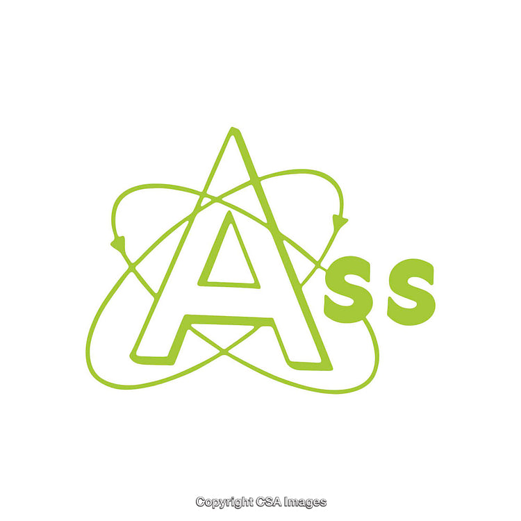 Abstract Green Atom-Inspired Design With Prominent Letter A Centerpiece