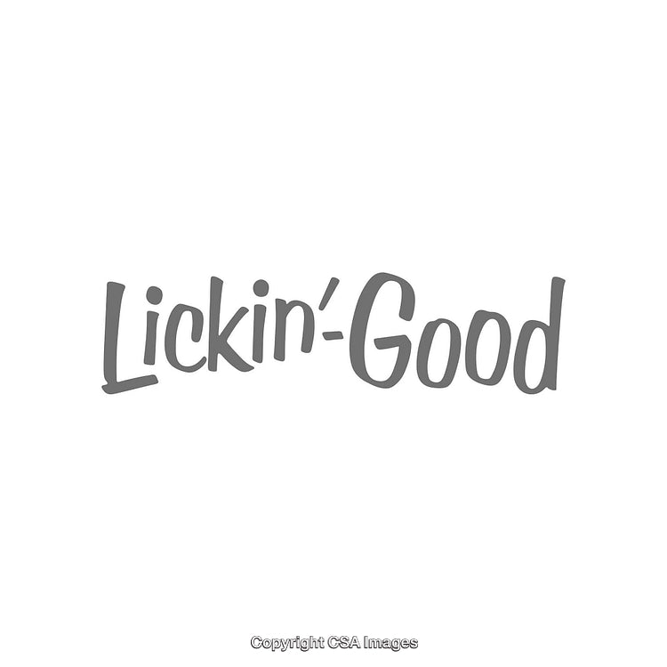 Creative Typographic Design Featuring The Phrase 'Lickin'-Good' In Bold Lettering