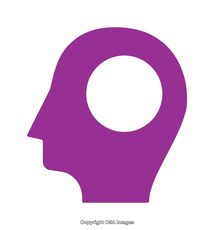Modern Purple Profile Icon Symbolizing Thought and Creativity