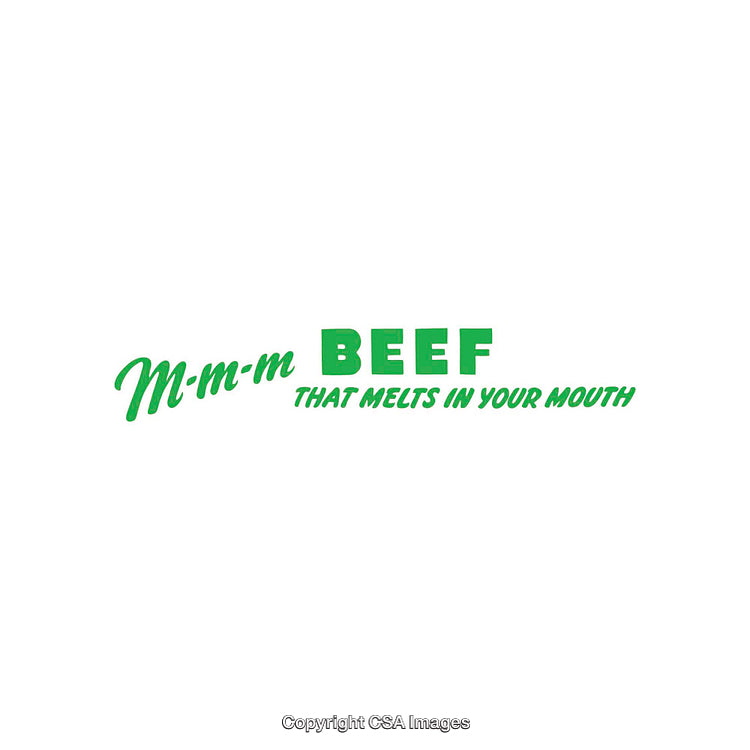 Green Text Logo Promoting High-Quality Beef with Appealing Slogan