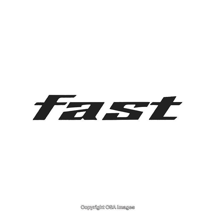 Speed Theme Typographic Design with Modern Wordmark Illustration on White Background