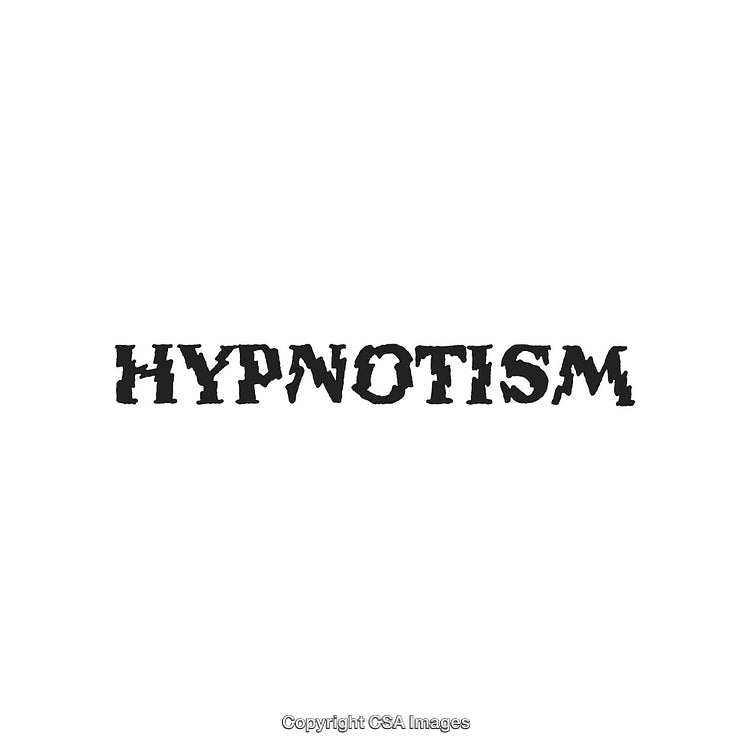 Modern Bold Textured Typography with the Word Hypnotism on White Background