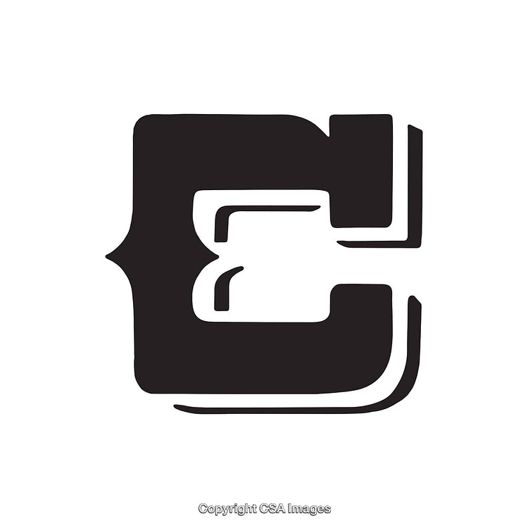 Stylized Black And White Logo Featuring A Creative Letter C Design