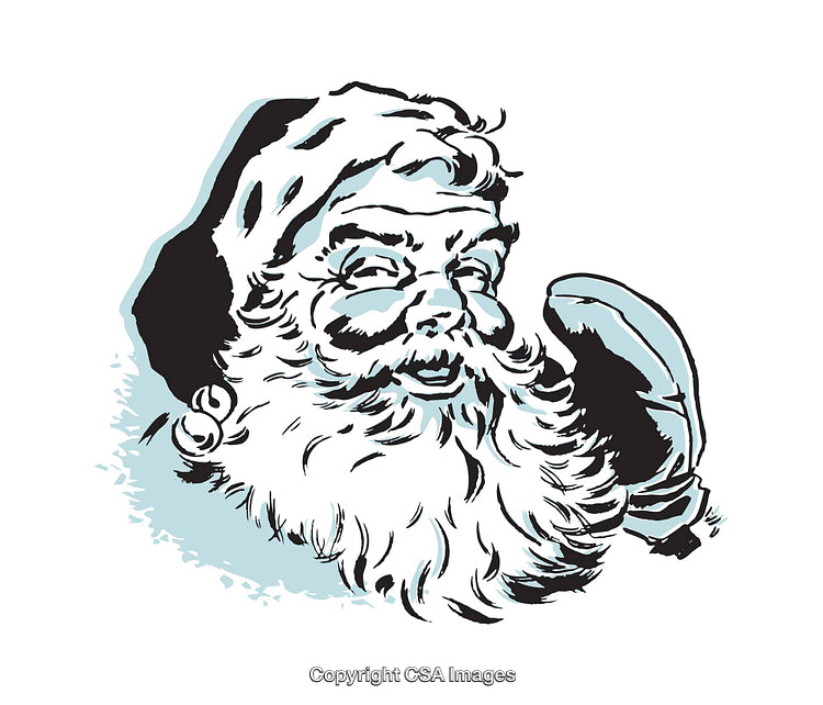 Retro Styled Santa Claus Illustration With Festive Holiday Spirit