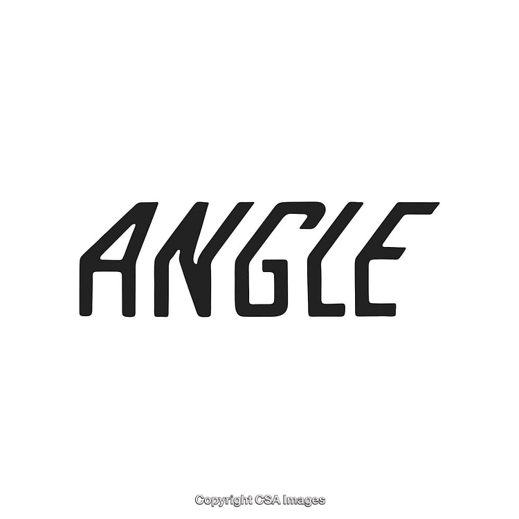 Stylized Word 'Angle' in Unique Black Typeface on White Background