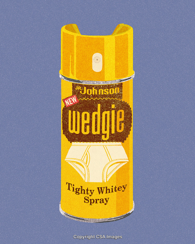 Humorous Spray Can Illustration Styled With Retro Design Elements