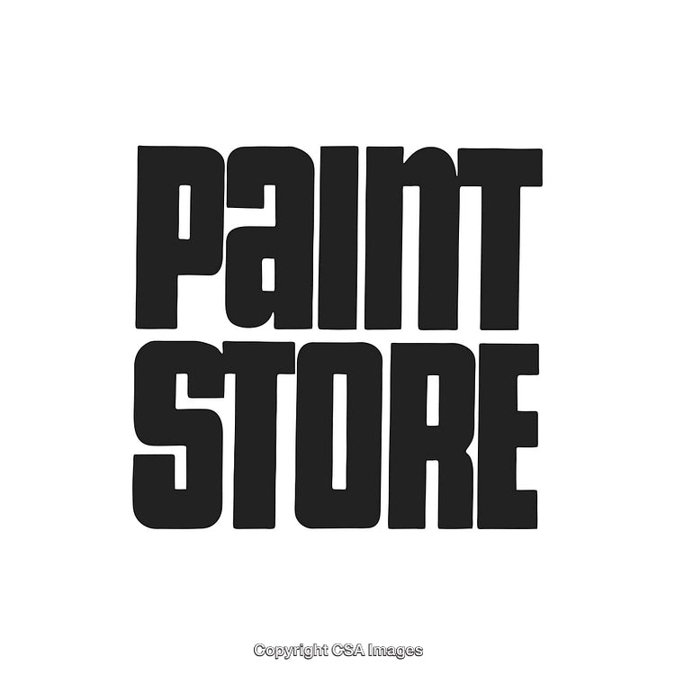 Bold Typography Logo Design Featuring the Words 'Paint Store' in Black Text