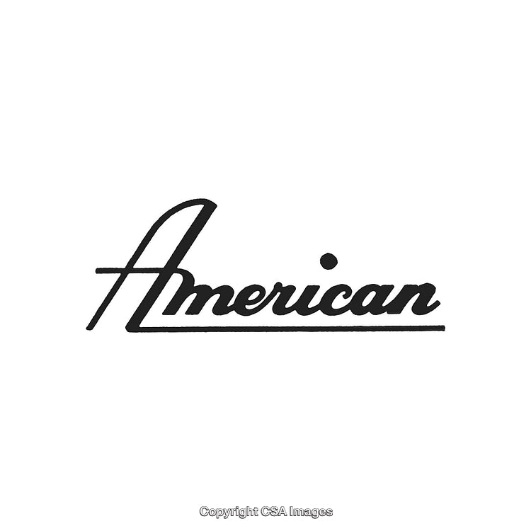 Stylish Black Typography of the Word American on a Minimalistic White Background