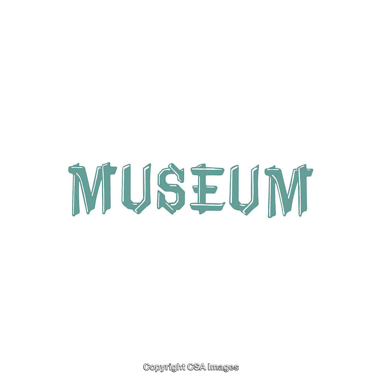 Museum Themed Word Art With Artistic Typeface
