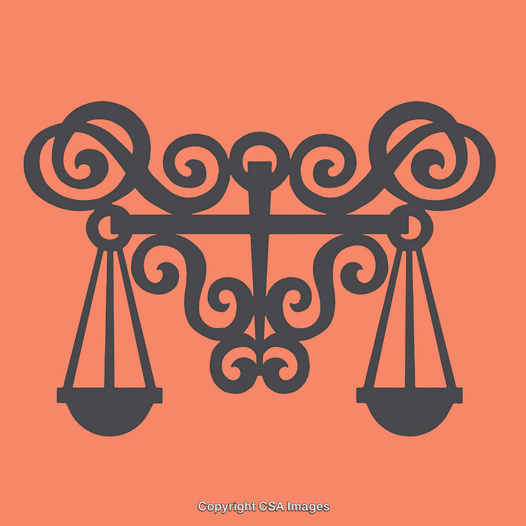Elegant Decorative Weighing Scale Symbol On a Vibrant Background