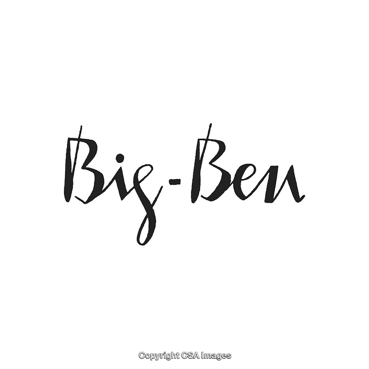 Calligraphy of the Words Big Ben in Stylish Typography Design