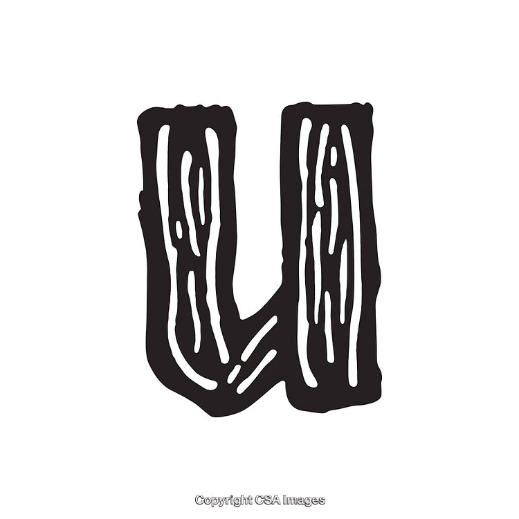 Illustration of the Letter 'U' with a Unique Artistic Design