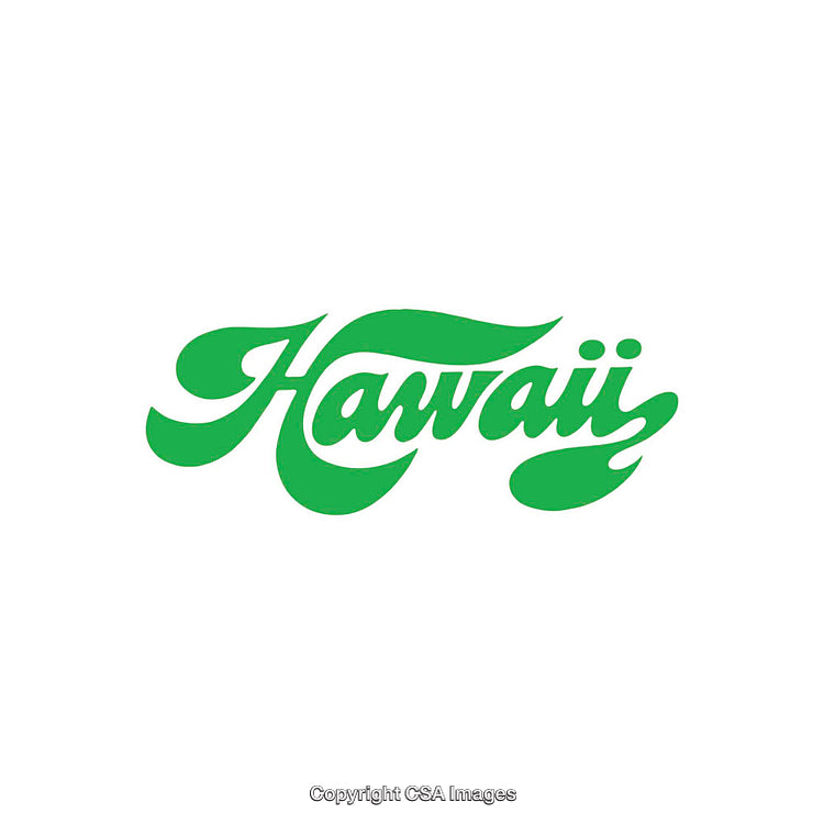 Green Hawaii Text Logo in a Bold Iconic Typography Design