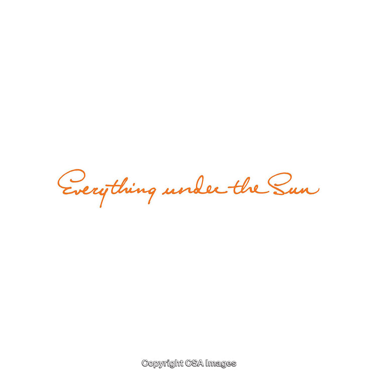 Minimalistic Orange Handwriting on Clean White Background